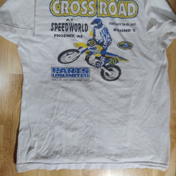 Vintage Cross Road Dirt Bike Race T-Shirt - Picture 5 of 8
